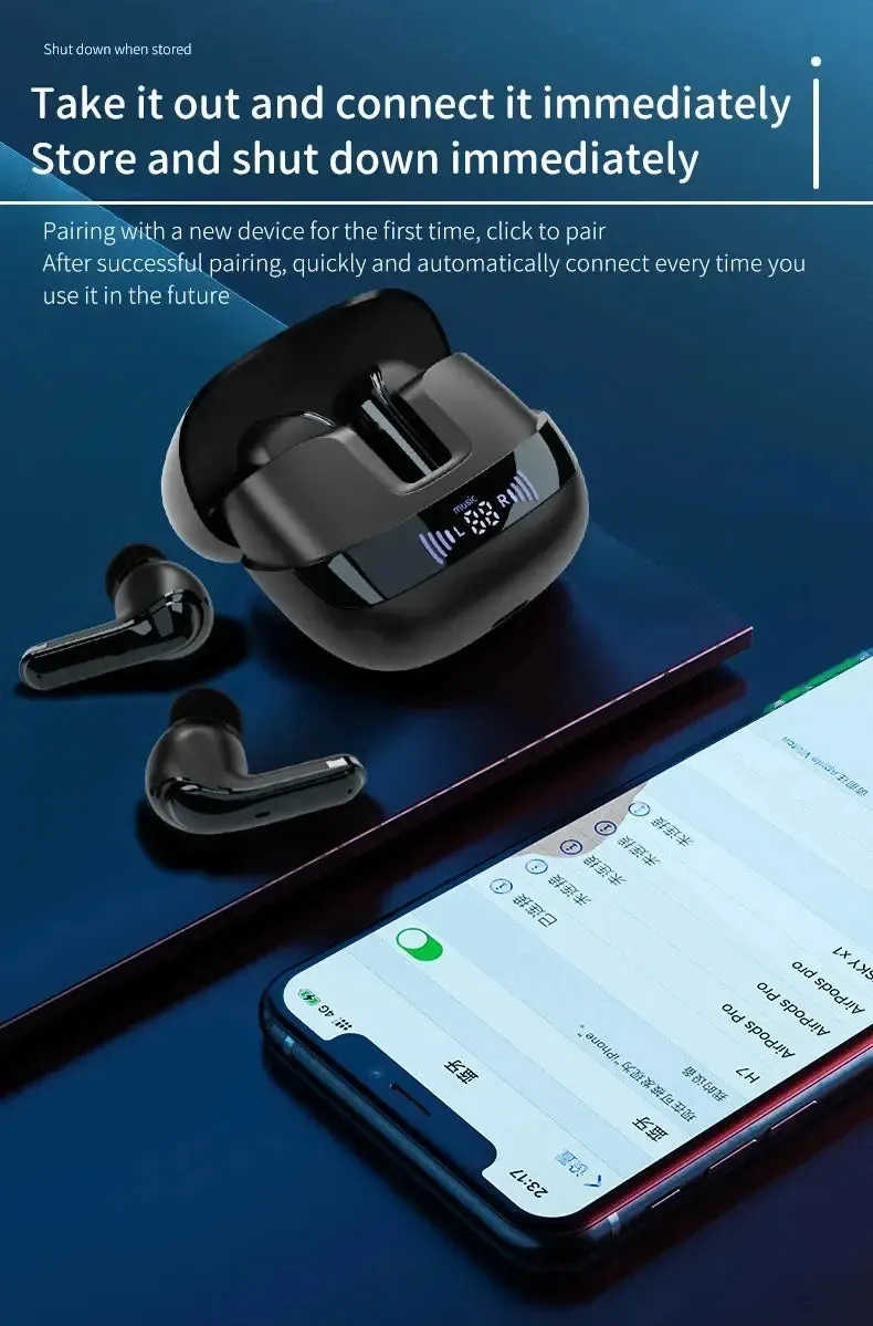 Original XIAOMI F8 Wireless Headphones Charging Bluetooth Headset Earbuds Noise Reduction Earphones Led Display Sport With Mic