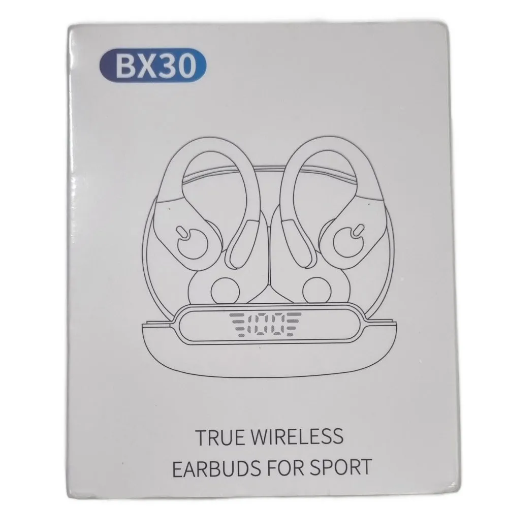 Over Ear Earbuds Earphones IPX7 Waterproof BX30 Sports Headphones
