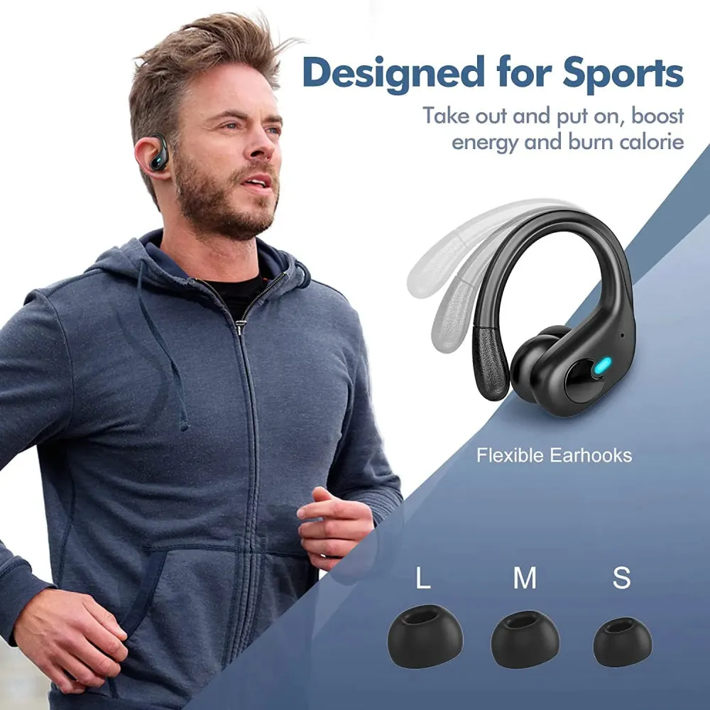 Over Ear Earbuds Earphones IPX7 Waterproof BX30 Sports Headphones