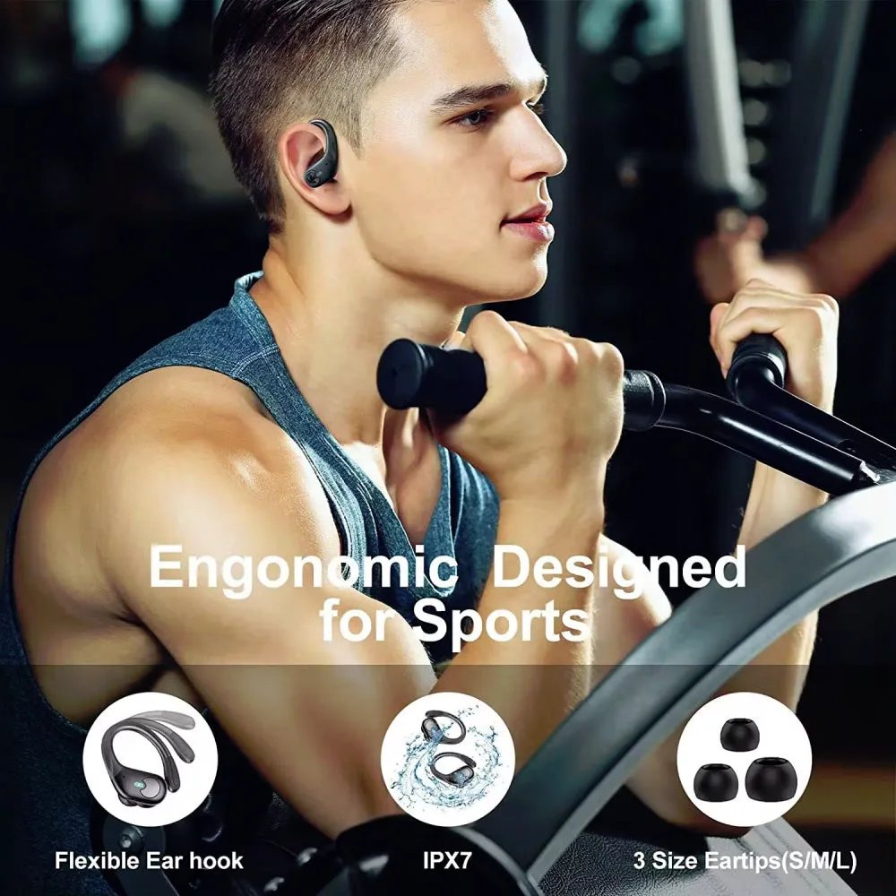 Over Ear Earbuds Earphones IPX7 Waterproof BX30 Sports Headphones