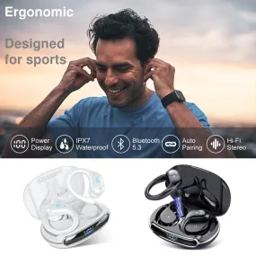 Over Ear Earbuds Earphones IPX7 Waterproof BX30 Sports Headphones