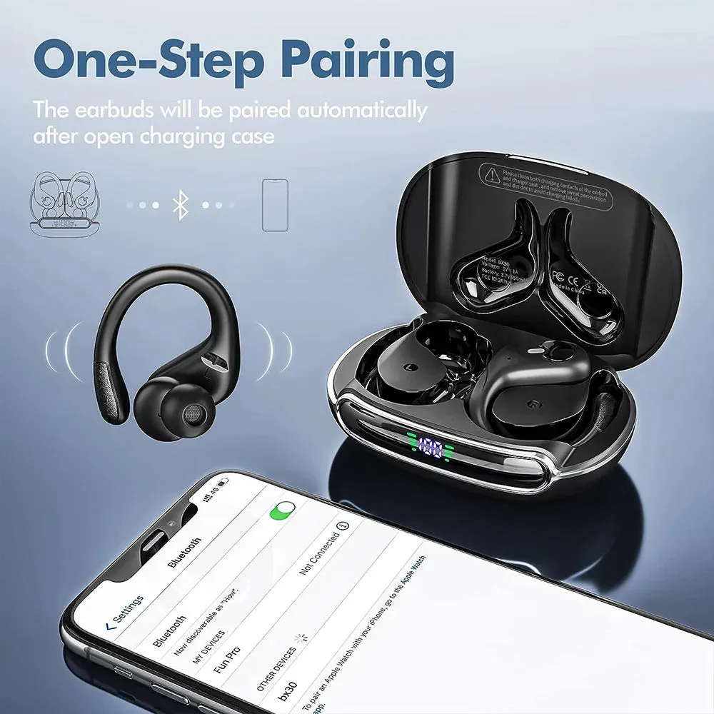 Over Ear Earbuds Earphones IPX7 Waterproof BX30 Sports Headphones