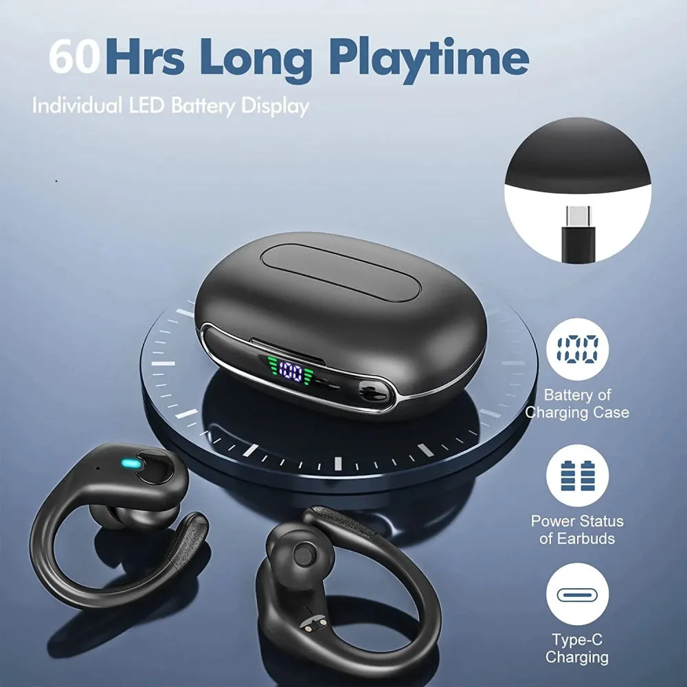 Over Ear Earbuds Earphones IPX7 Waterproof BX30 Sports Headphones