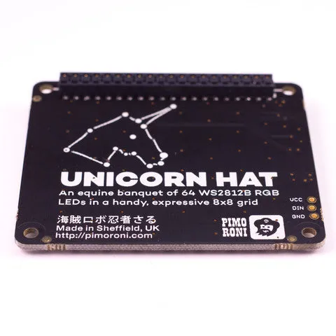 Pimoroni Unicorn Hat - 8x8 RGB LED Shield for Raspberry Pi