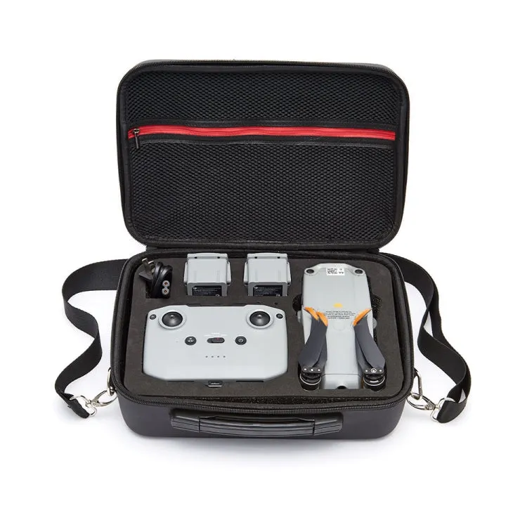 Portable Single Shoulder Storage Travel Carrying PU Cover Case Box for DJI Air 2S(Black   Black Liner)