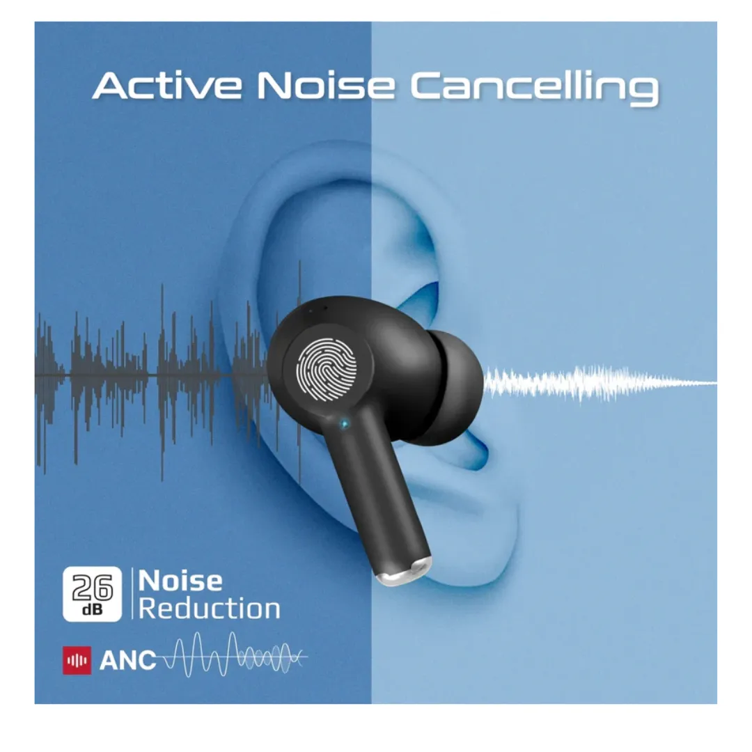 Promate  High-Definition ANC TWS Earphones with intellitouch