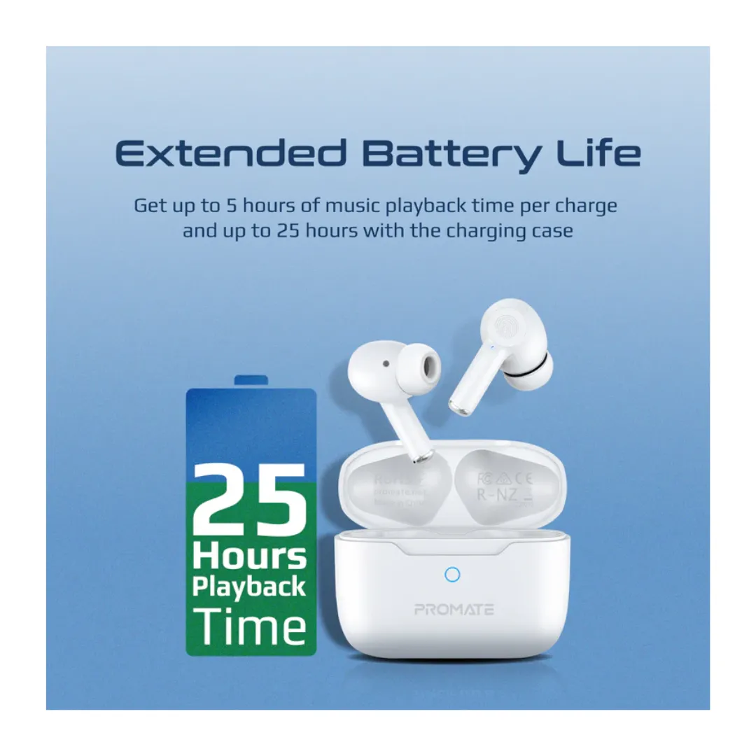 Promate  High-Definition ANC TWS Earphones with intellitouch