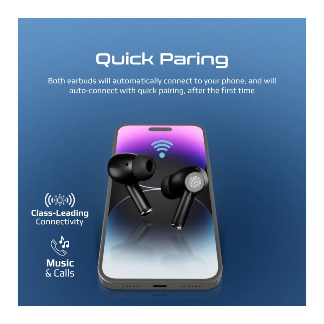 Promate  High-Definition ANC TWS Earphones with intellitouch