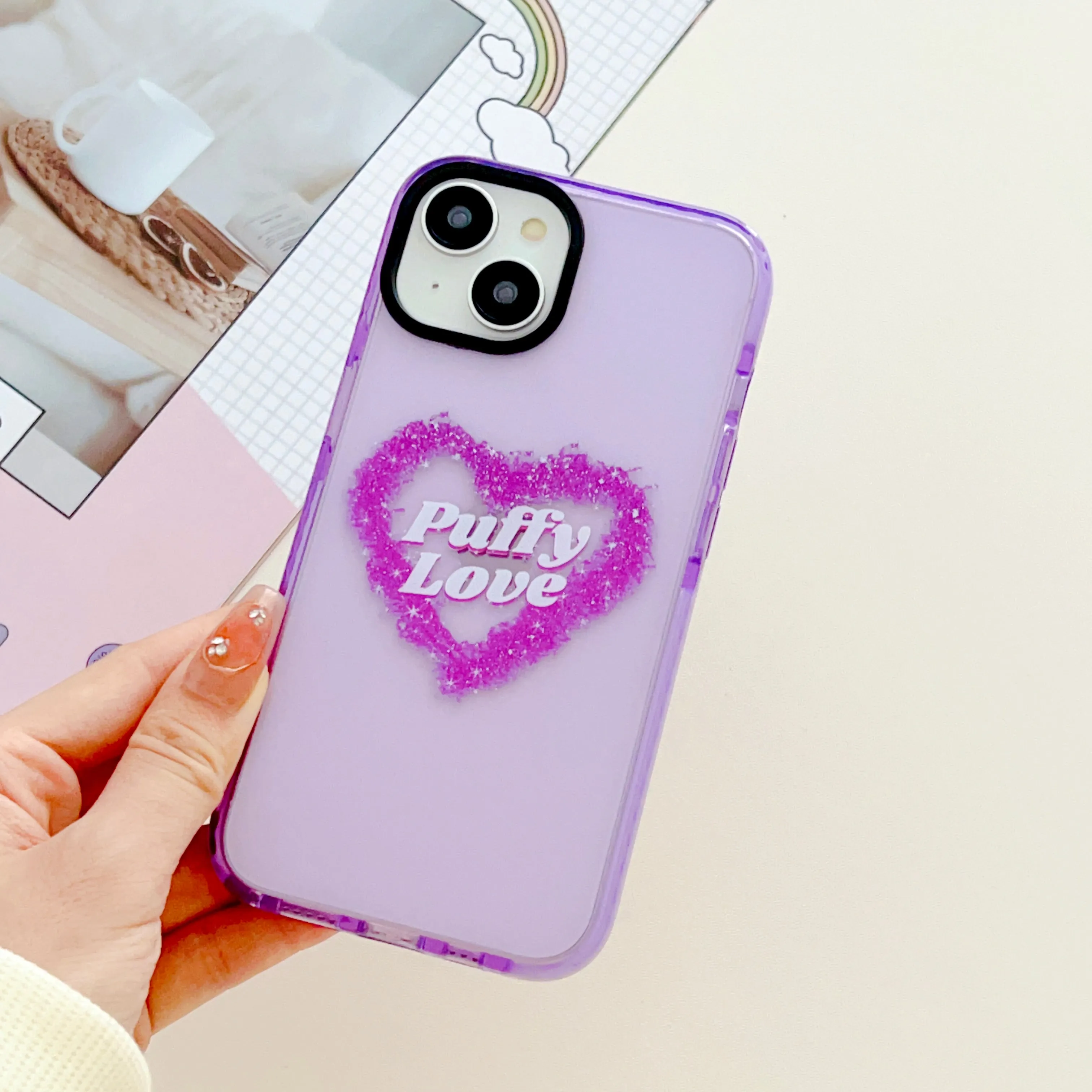 Puffy Love ! Designer Impact Proof Silicon Phone Case for iPhone