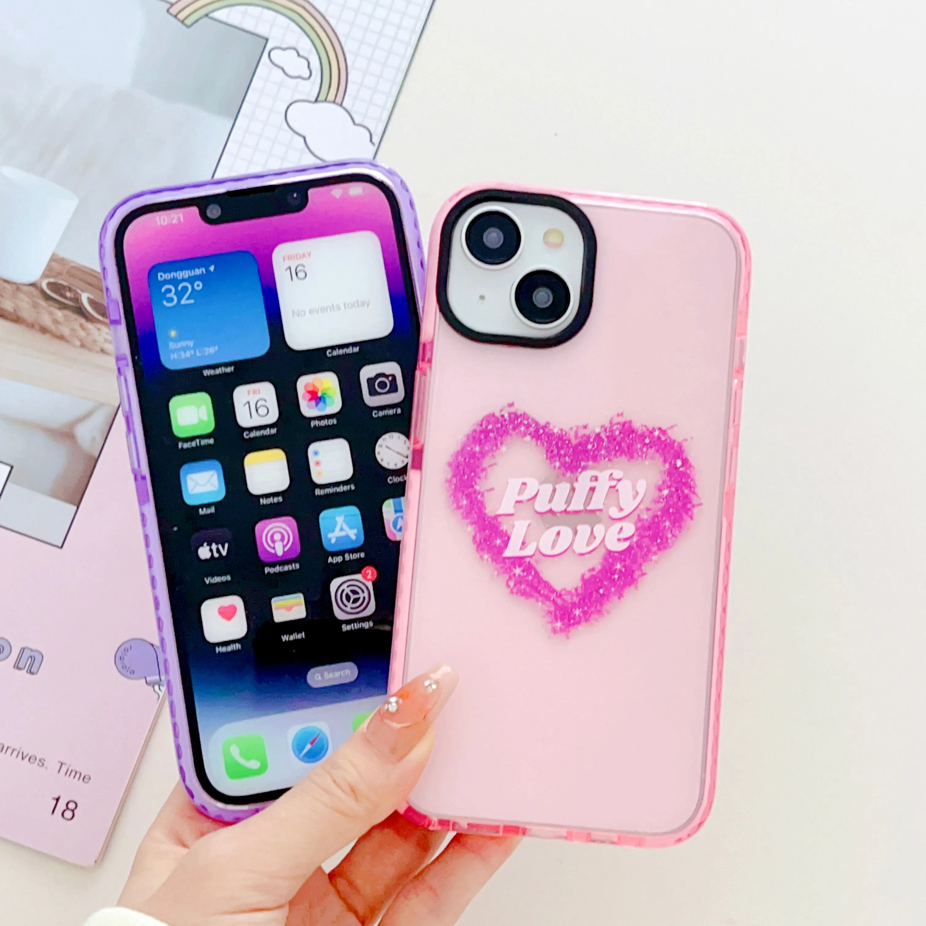 Puffy Love ! Designer Impact Proof Silicon Phone Case for iPhone