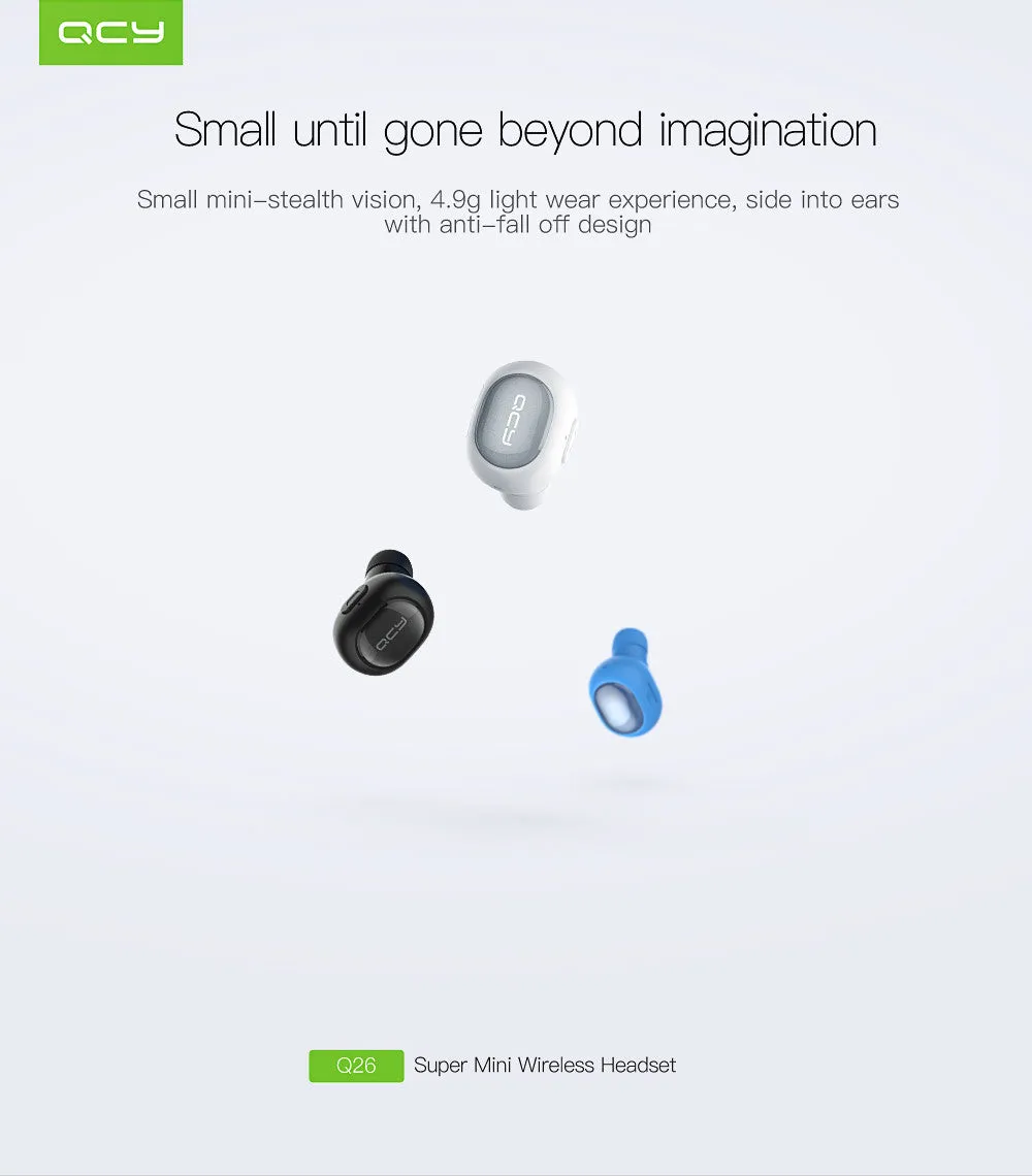 QCY® - Mini Earbuds Wireless Bluetooth 4.1