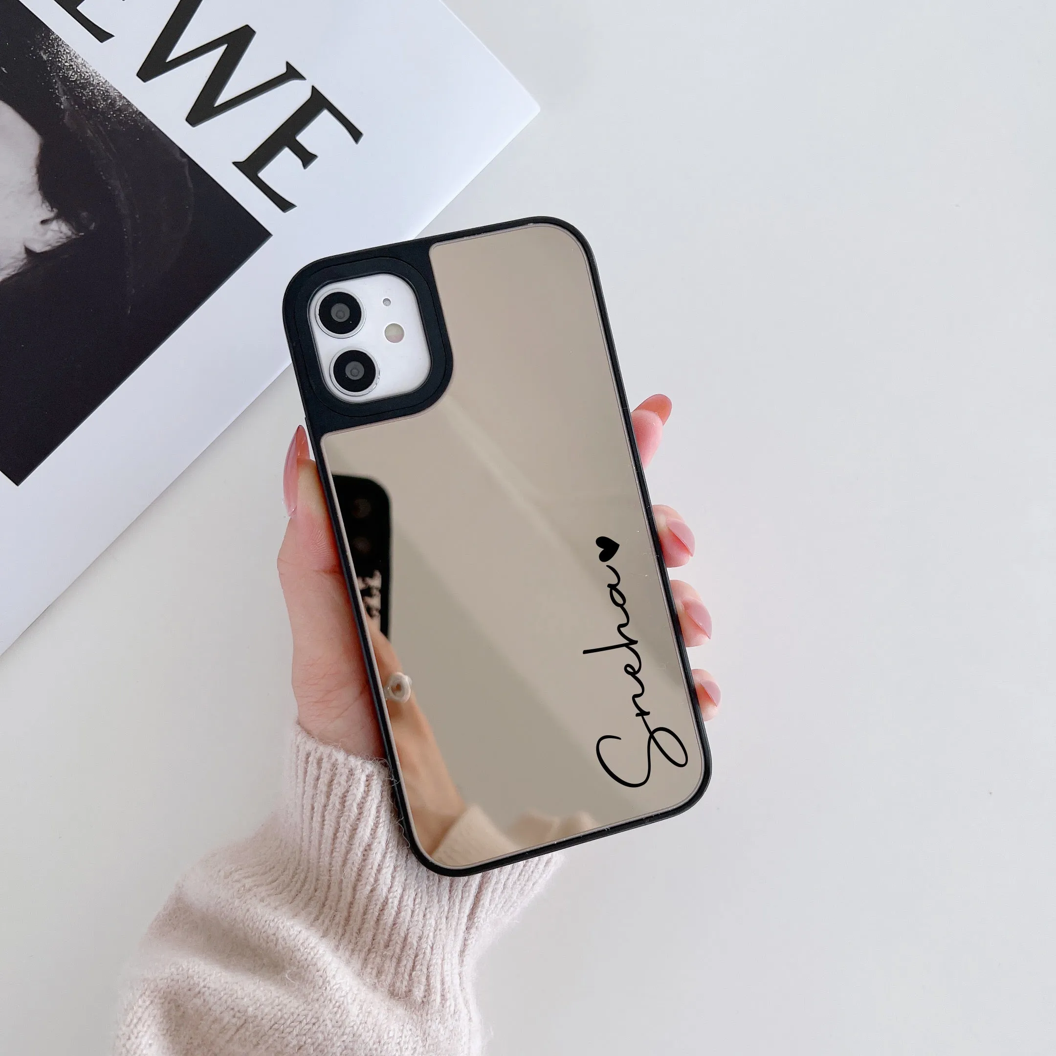 Reflective Mirror Customised Case for iPhone ( Gold )