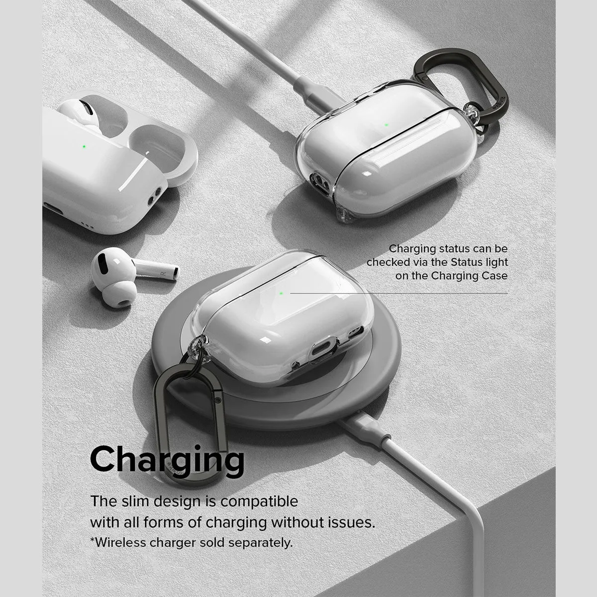 Ringke Hinge Case for AirPods Pro 2 (Clear)