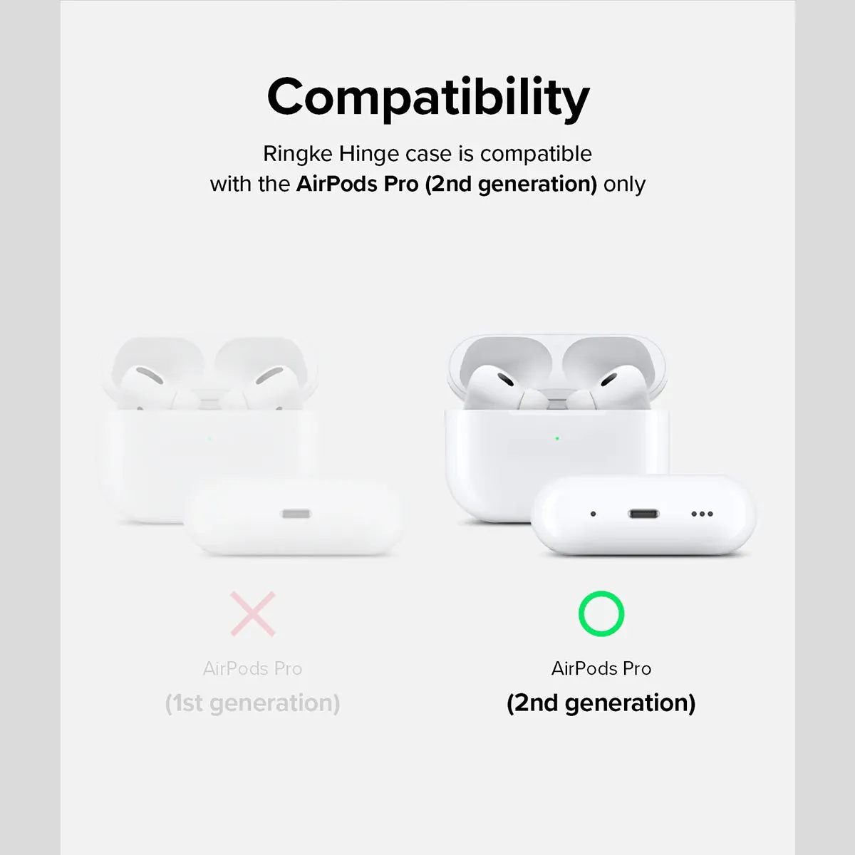 Ringke Hinge Case for AirPods Pro 2 (Clear)
