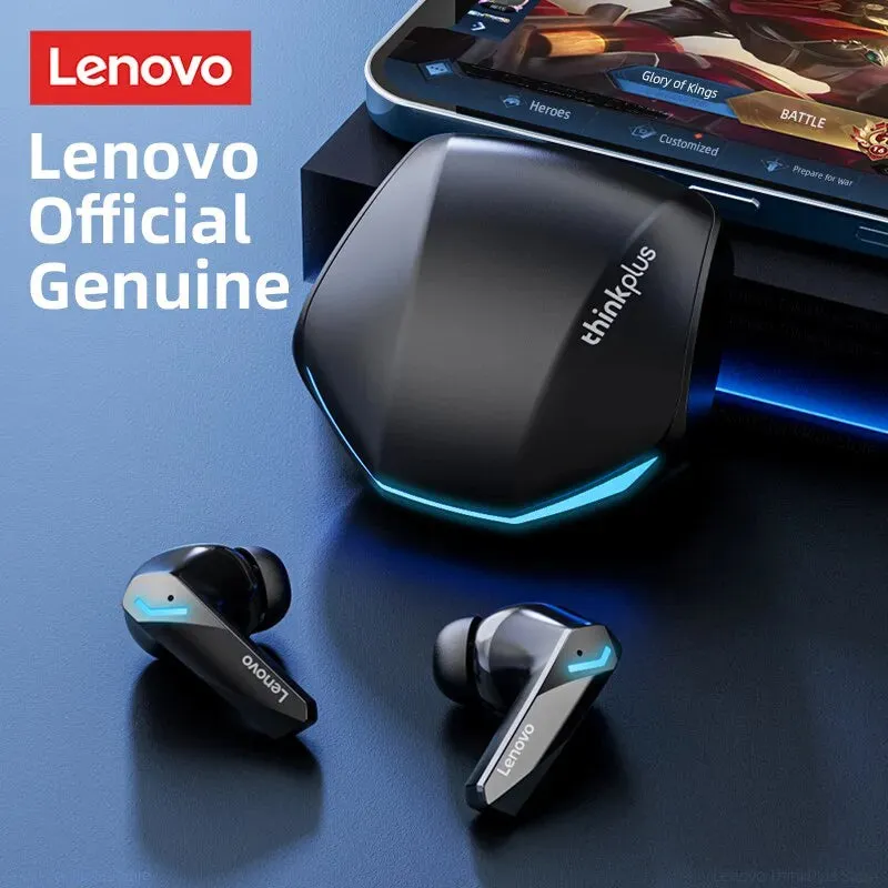 Sharkfin Design Wireless Earbuds Lenovo Bluetooth Gaming-Quality Headphones