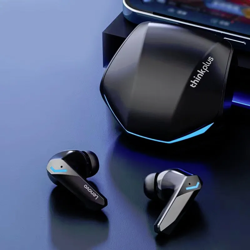 Sharkfin Design Wireless Earbuds Lenovo Bluetooth Gaming-Quality Headphones