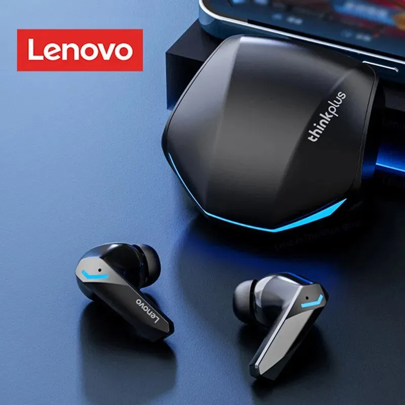 Sharkfin Design Wireless Earbuds Lenovo Bluetooth Gaming-Quality Headphones