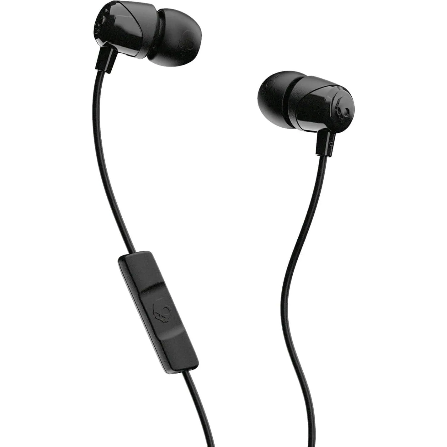 Skullcandy Jib In-Ear Wired Earbuds with Microphone, Compatible with Bluetooth Devices & Computers - Black