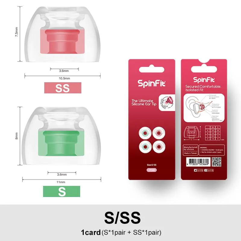 SpinFit CP360 Silicone Eartips for TWS with 4 mm ~ 5.5 mm Nozzle