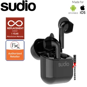 Sudio Nio Wireless Earbuds with  Environmental Noise-Canceling Microphones ( Black ) ( Barcode : 7350071383148 )