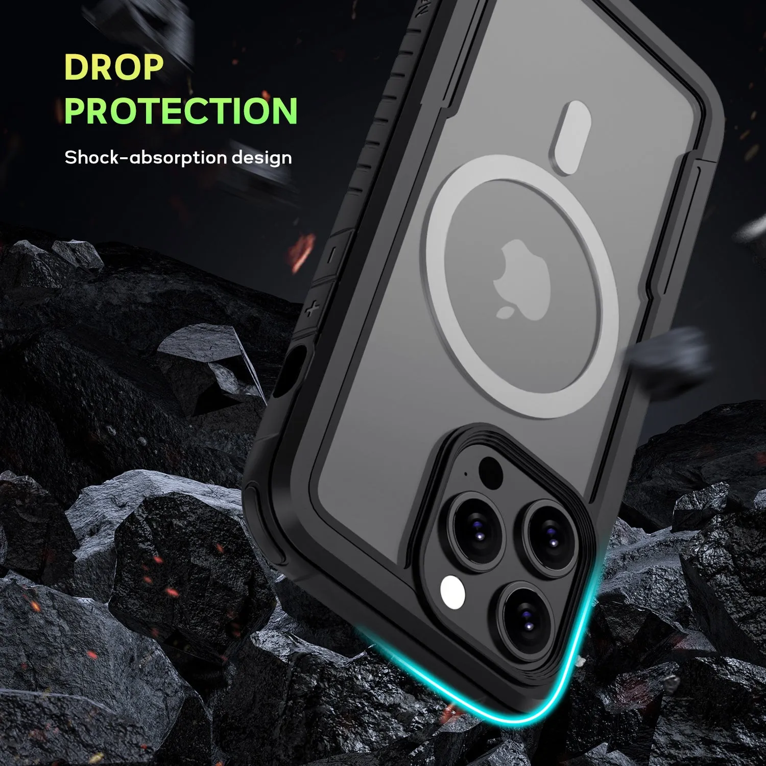 Tough On iPhone 15 Pro Case Iron Shield with MagSafe