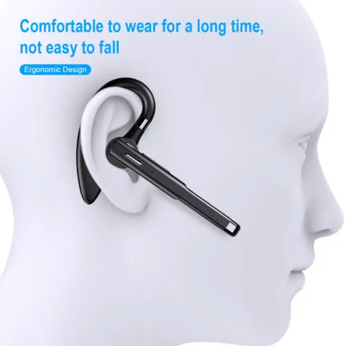Trucker Wireless Bluetooth 5.0 Earpiece Headset Mic Earbud Noise Cancelling USA