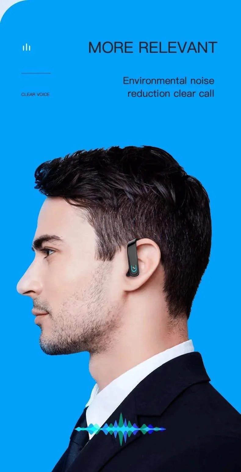 TUTT Right Ear Hook with Microphone BT 5.1 EDR Handsfree Earphones Single Ear Hook HD Call Business | Driving | 15 Hrs Call and Music | iOS Android