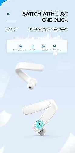 TUTT Right Ear Hook with Microphone BT 5.1 EDR Handsfree Earphones Single Ear Hook HD Call Business | Driving | 15 Hrs Call and Music | iOS Android