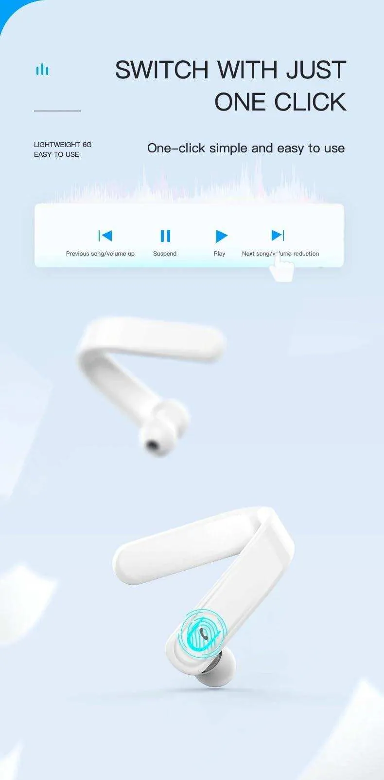 TUTT Right Ear Hook with Microphone BT 5.1 EDR Handsfree Earphones Single Ear Hook HD Call Business | Driving | 15 Hrs Call and Music | iOS Android
