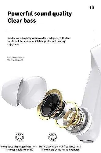 TUTT Right Ear Hook with Microphone BT 5.1 EDR Handsfree Earphones Single Ear Hook HD Call Business | Driving | 15 Hrs Call and Music | iOS Android