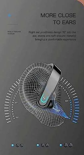 TUTT Right Ear Hook with Microphone BT 5.1 EDR Handsfree Earphones Single Ear Hook HD Call Business | Driving | 15 Hrs Call and Music | iOS Android