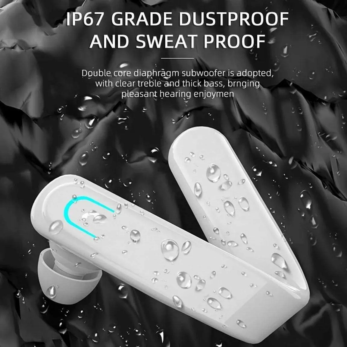 TUTT Right Ear Hook with Microphone BT 5.1 EDR Handsfree Earphones Single Ear Hook HD Call Business | Driving | 15 Hrs Call and Music | iOS Android