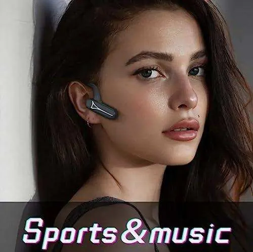 TUTT Sports Earphones Bluetooth Headphones with ENC Microphone Bone Conduction Wireless Headset for Workouts and Running, 10 Hours of Music, Casque sans fil à Conduction osseuse