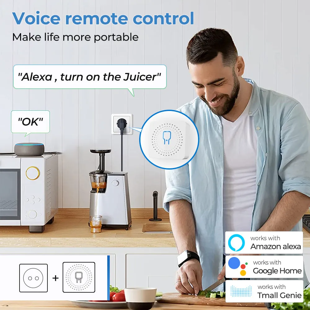 Tuya 2 Way 1 2 3 4 Gang 1/2/3/4 CH DIY Switch Mini Bluetooth Wifi Smart Circuit Breaker For Alexa Google Home Smart Life App