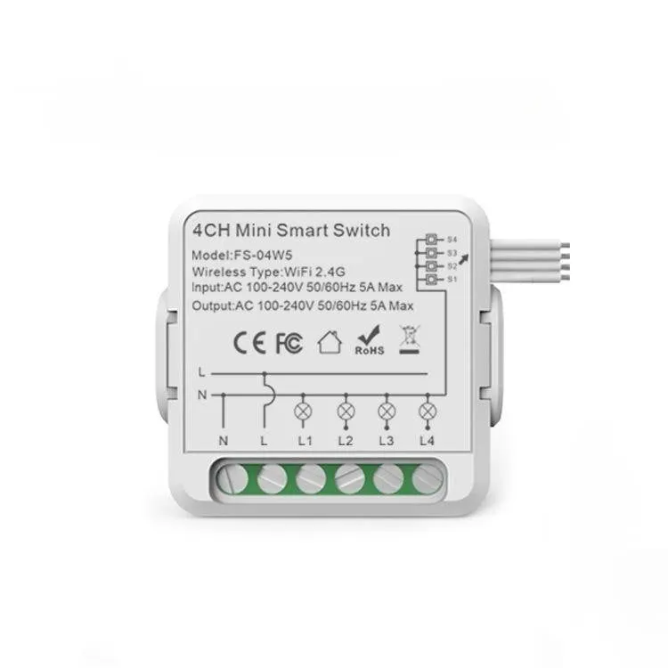 Tuya 2 Way 1 2 3 4 Gang 1/2/3/4 CH DIY Switch Mini Bluetooth Wifi Smart Circuit Breaker For Alexa Google Home Smart Life App