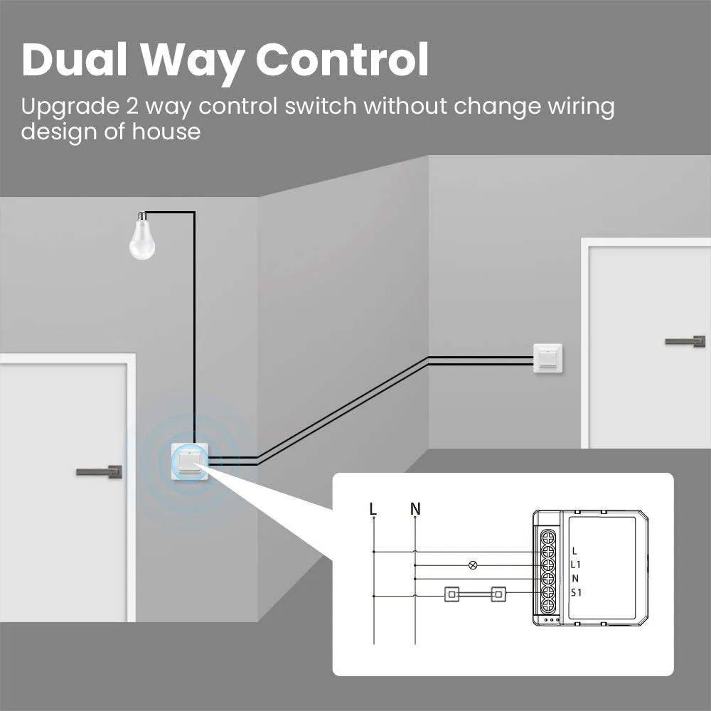 Tuya 2 Way 1 2 3 4 Gang 1/2/3/4 CH DIY Switch Mini Bluetooth Wifi Smart Circuit Breaker For Alexa Google Home Smart Life App