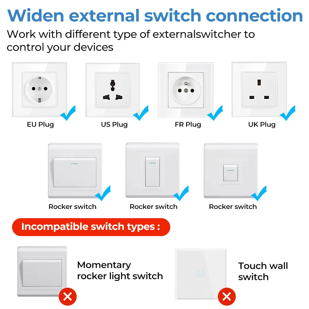 Tuya 2 Way 1 2 3 4 Gang 1/2/3/4 CH DIY Switch Mini Bluetooth Wifi Smart Circuit Breaker For Alexa Google Home Smart Life App