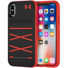 Under Armour UAIPH-014-BLKR-A UA Protect Arsenal Case for iPhone XS & iPhone X - Black/Red