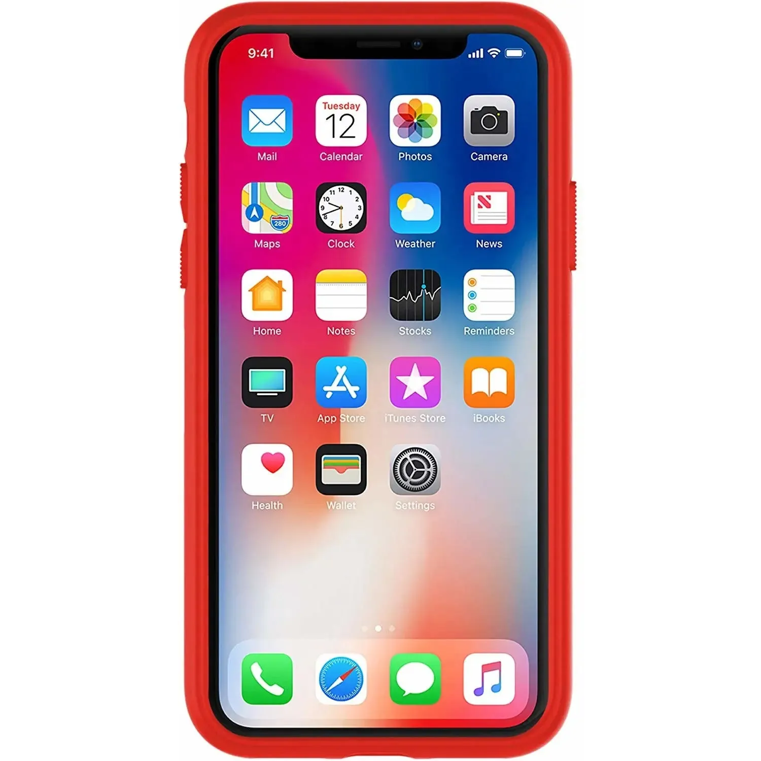 Under Armour UAIPH-014-BLKR-A UA Protect Arsenal Case for iPhone XS & iPhone X - Black/Red
