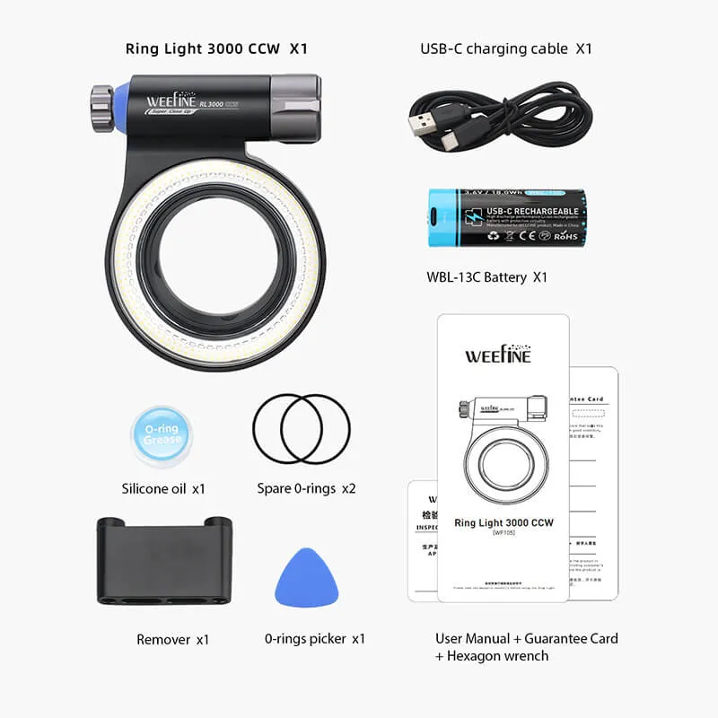 WF105 Ring Light 3000 CCW Video Light
