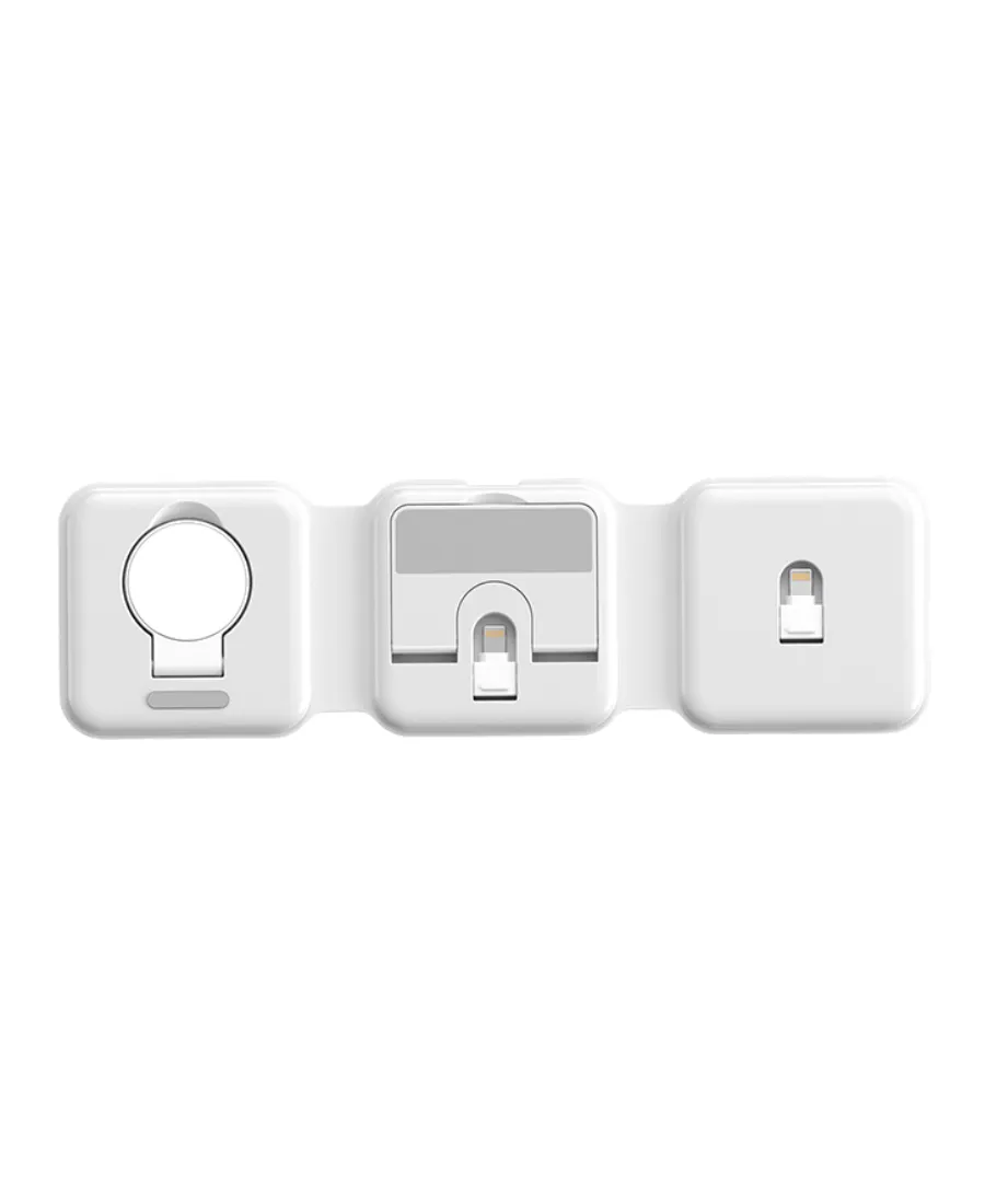 White Foldable 3-in-1 Charging Station