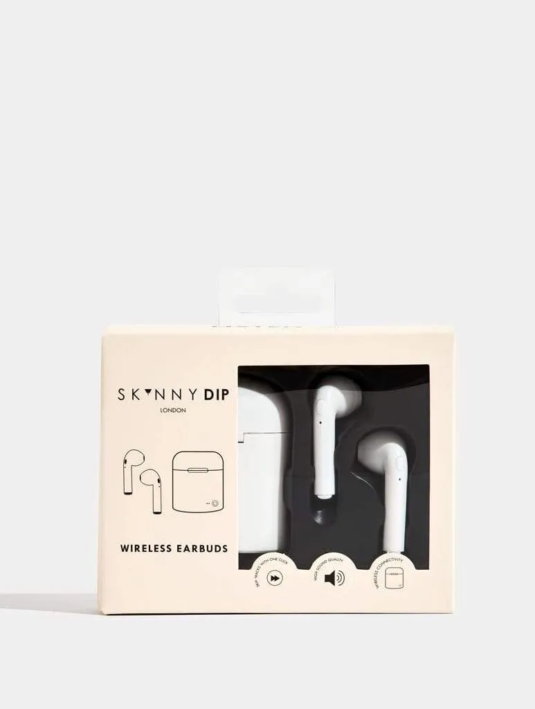 White Wireless Earbuds