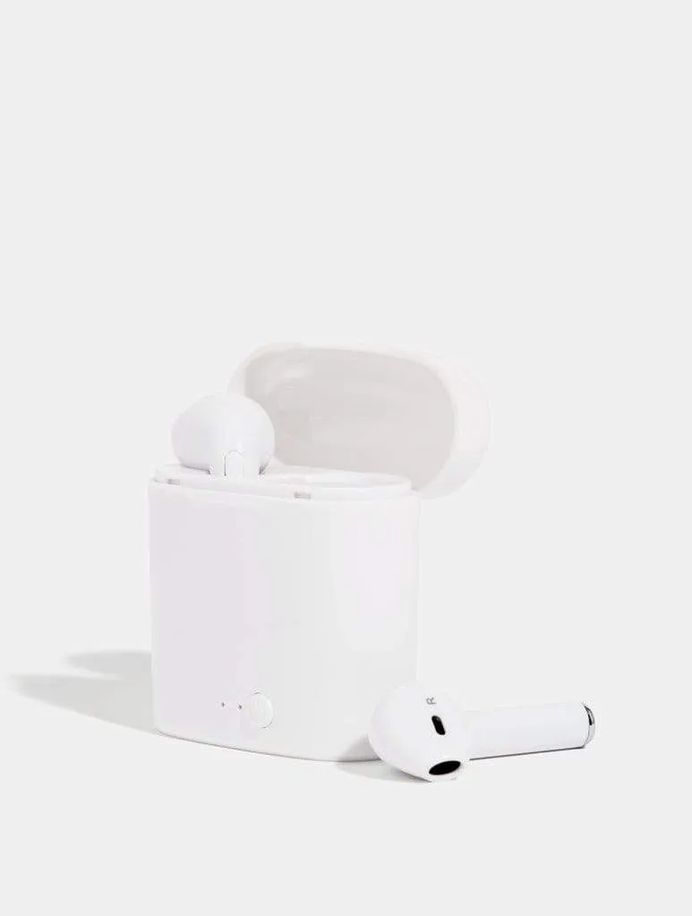 White Wireless Earbuds