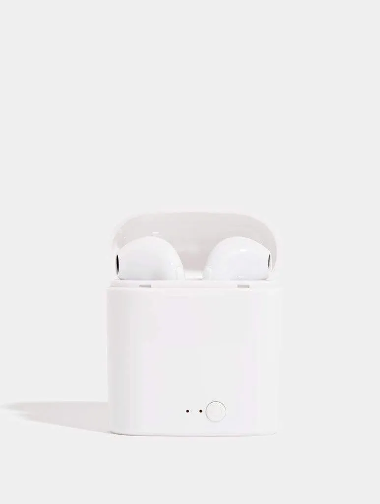 White Wireless Earbuds
