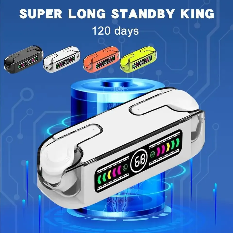Wireless Bluetooth Headphones Tws Earphones Digital Display Heaset Large Capacity Charging Case Waterproof Earbuds