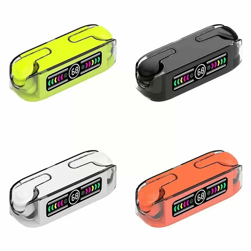 Wireless Bluetooth Headphones Tws Earphones Digital Display Heaset Large Capacity Charging Case Waterproof Earbuds