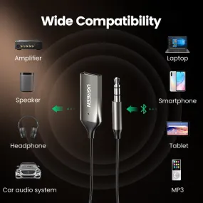 Wireless Car Bluetooth Aux Adapter Receiver - USB to 3.5mm Jack