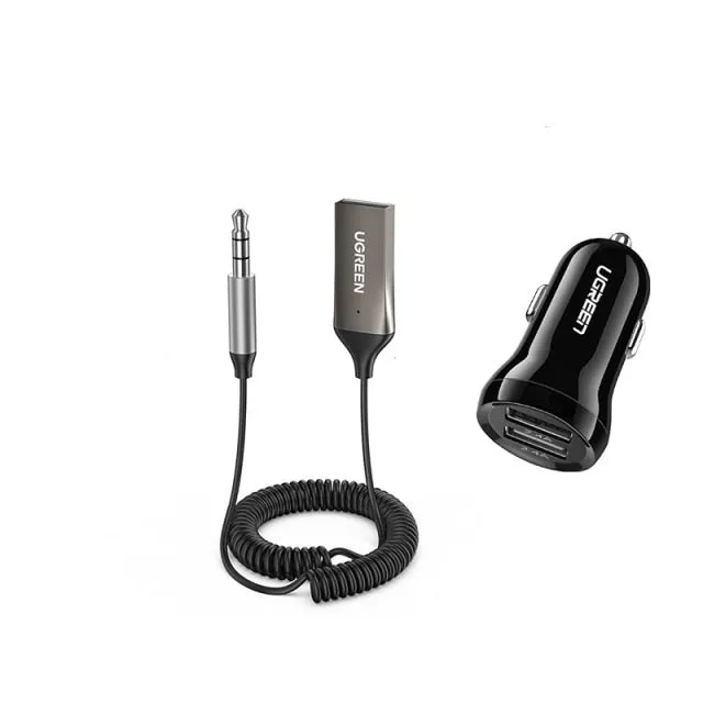 Wireless Car Bluetooth Aux Adapter Receiver - USB to 3.5mm Jack