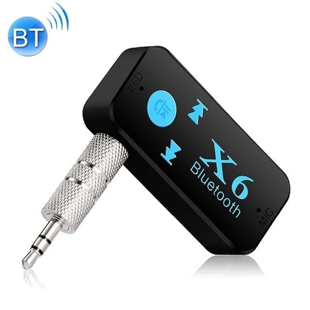 X6 Car Bluetooth Handsfree Audio Receiver Adapter Support TF Card