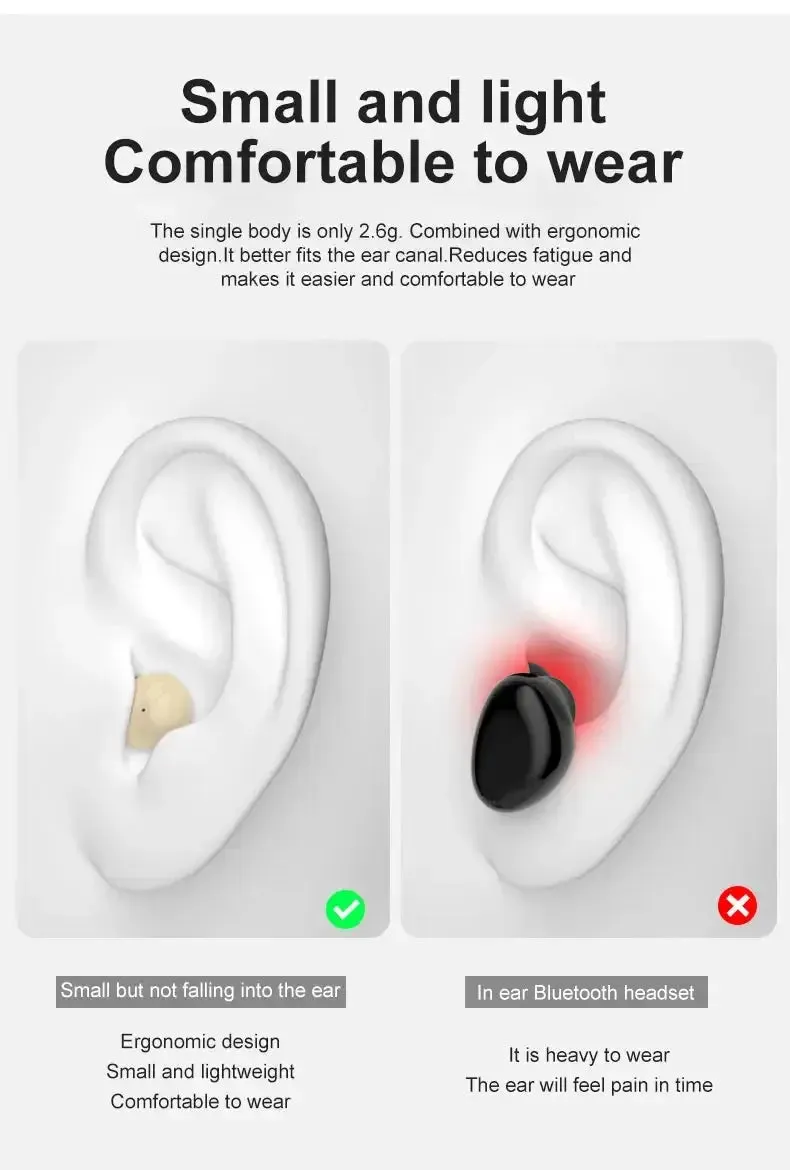 Xiaomi X21S TWS Mini Bluetooth Headphones Ture Wireless Earbuds Invisible TWS Handfree Small Earbuds Sport Earbud Built-in Mic